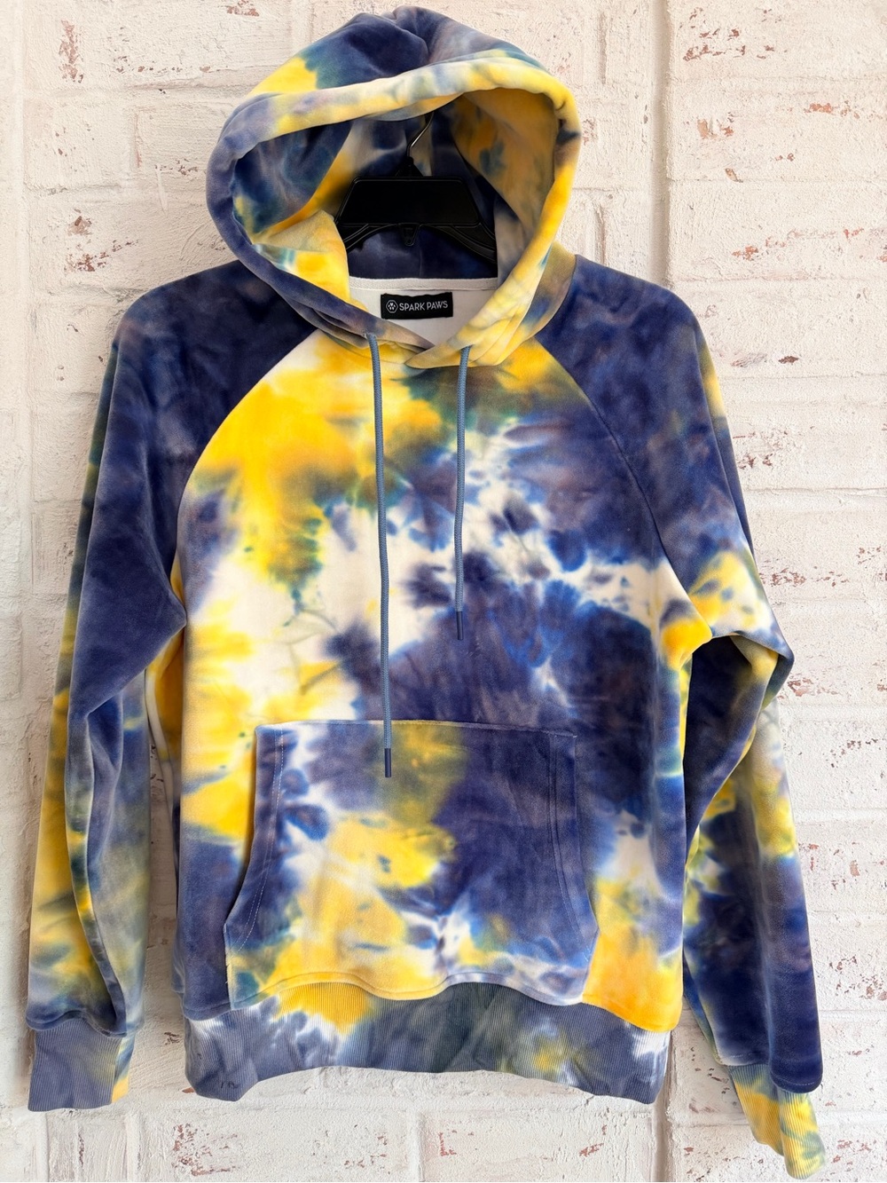 Spark Paws Nova Velvet Tie Dye Hoodie Unisex Small Veloursoft Plush